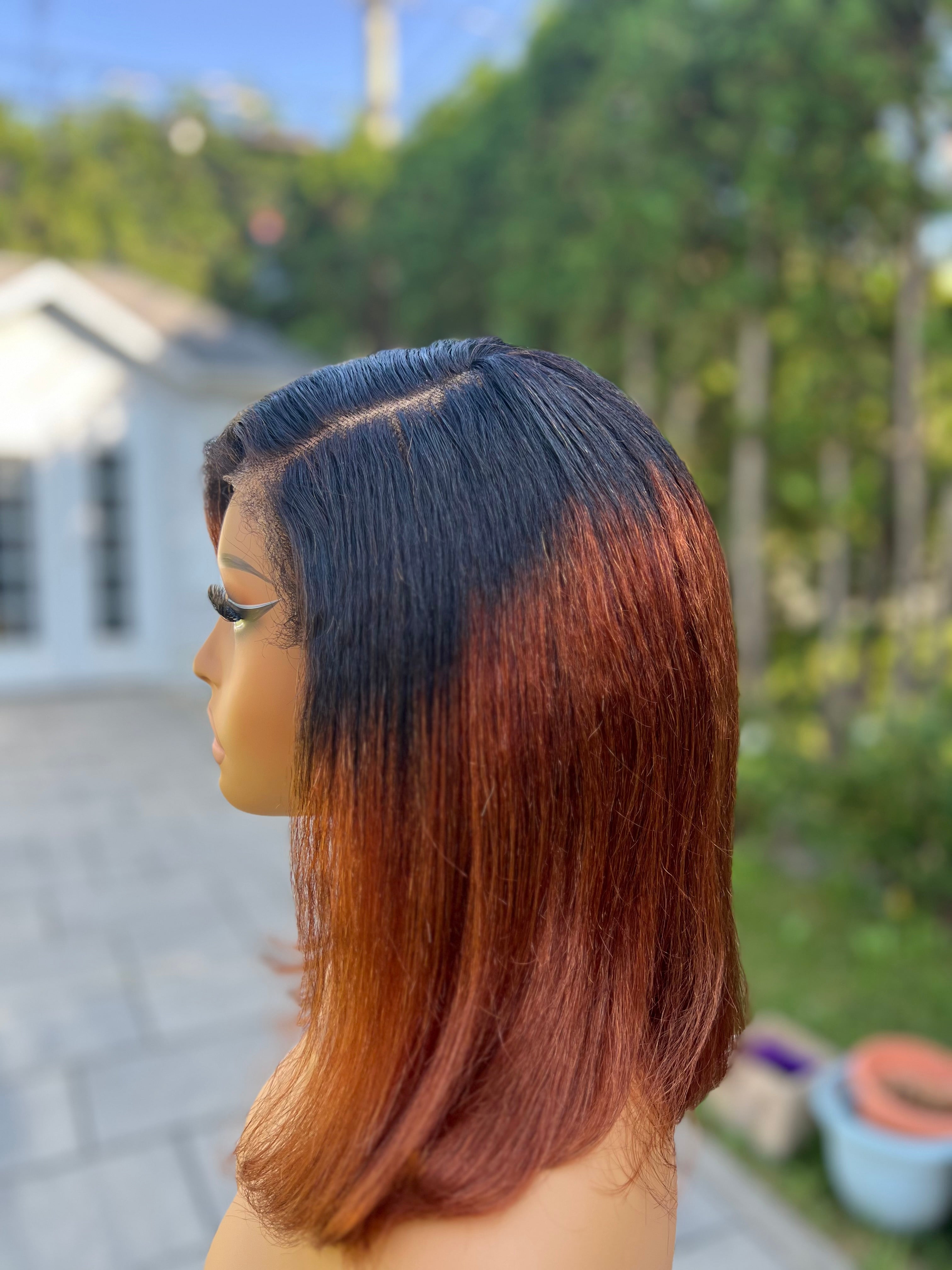 Perruque Yaki hair ombre ginger