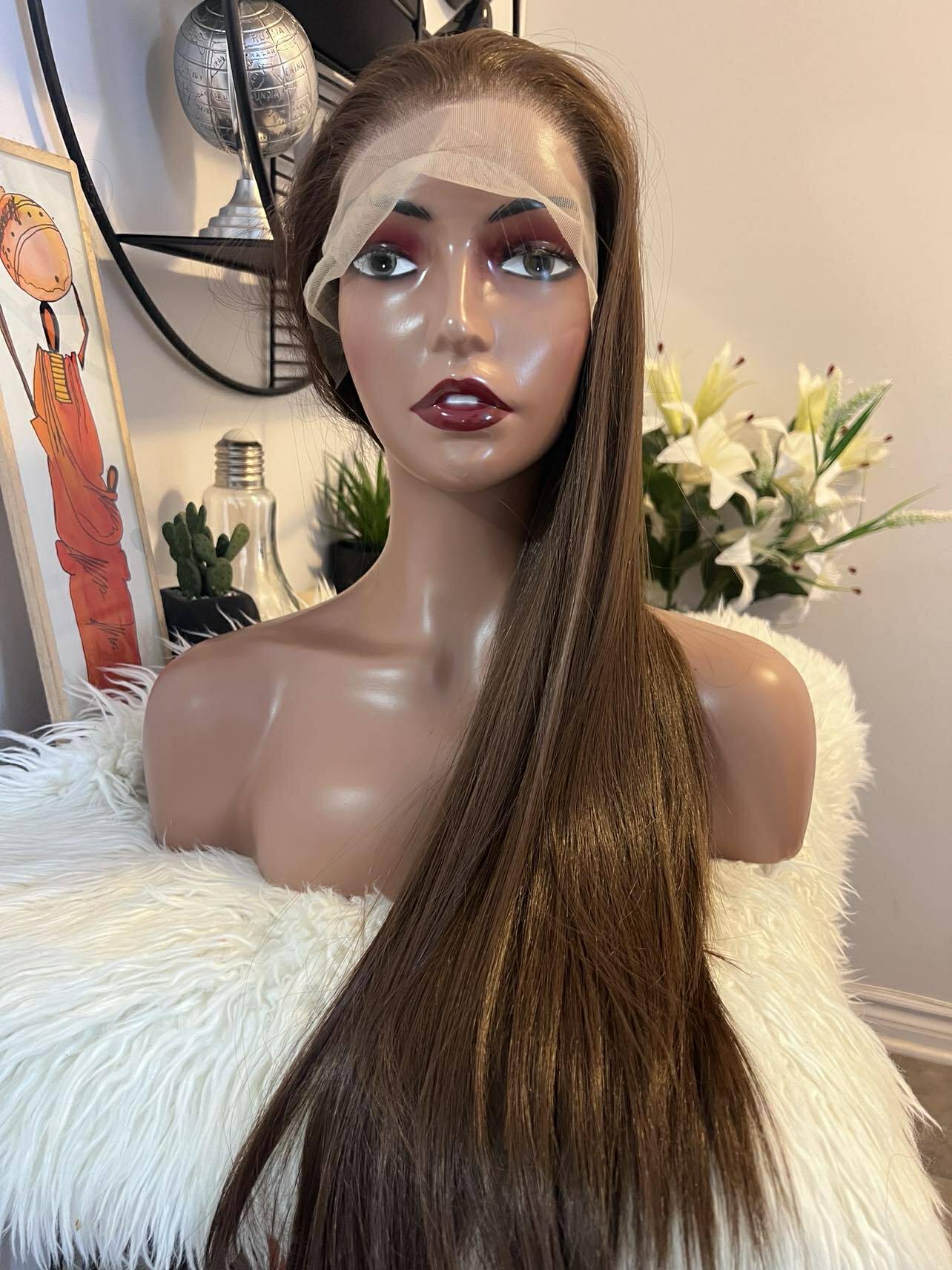 blend hair 28 pouces vague légère couleur café