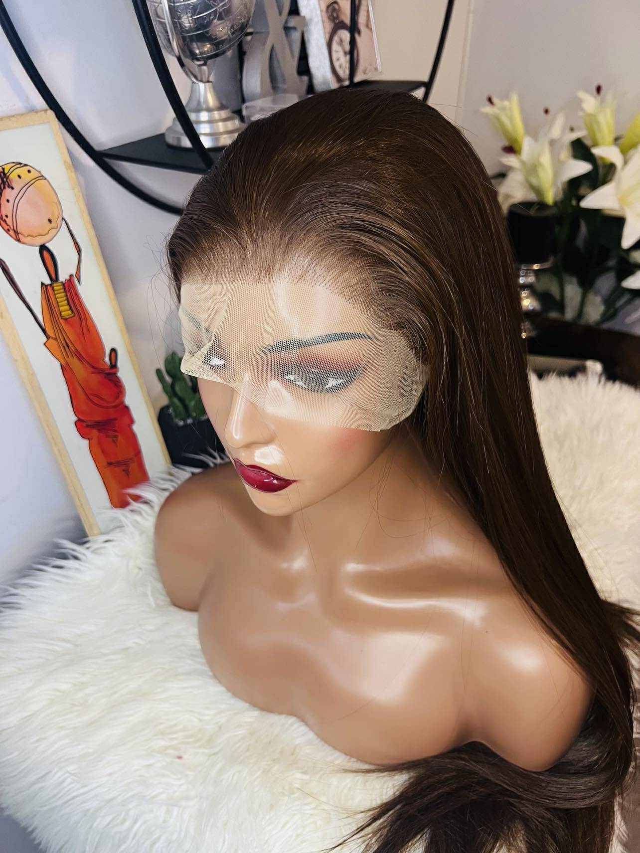 blend hair 22 pouces couleur café