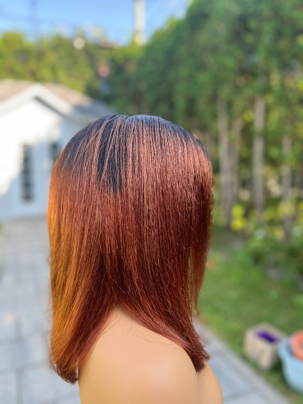 Perruque Yaki hair ombre ginger