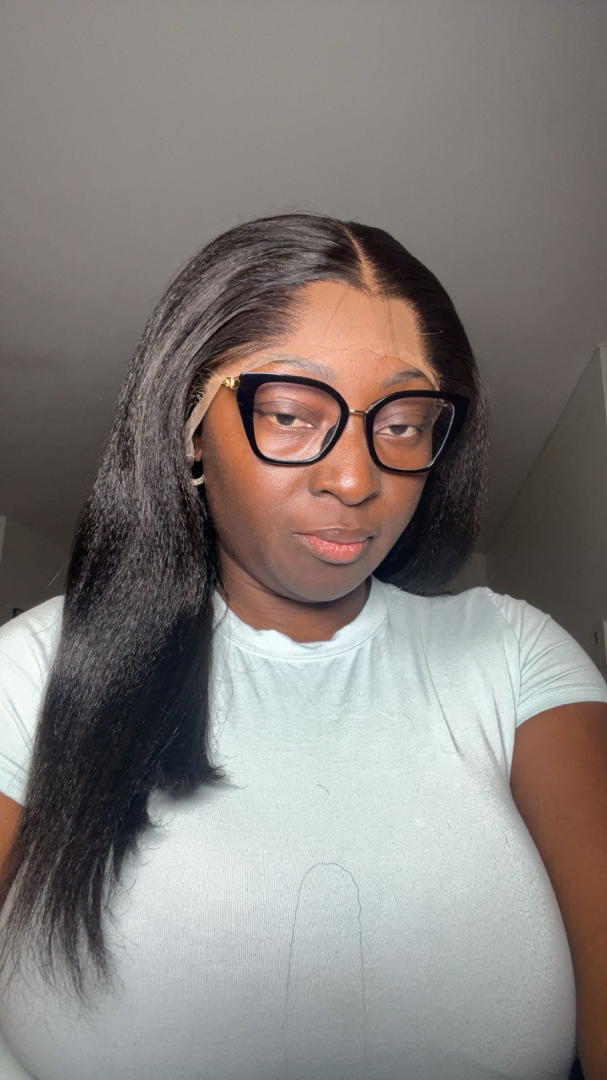 Yaki Hair 16 pouces , 100% human Hair sur frontal real HD 13x4 + Lagos Hair Line