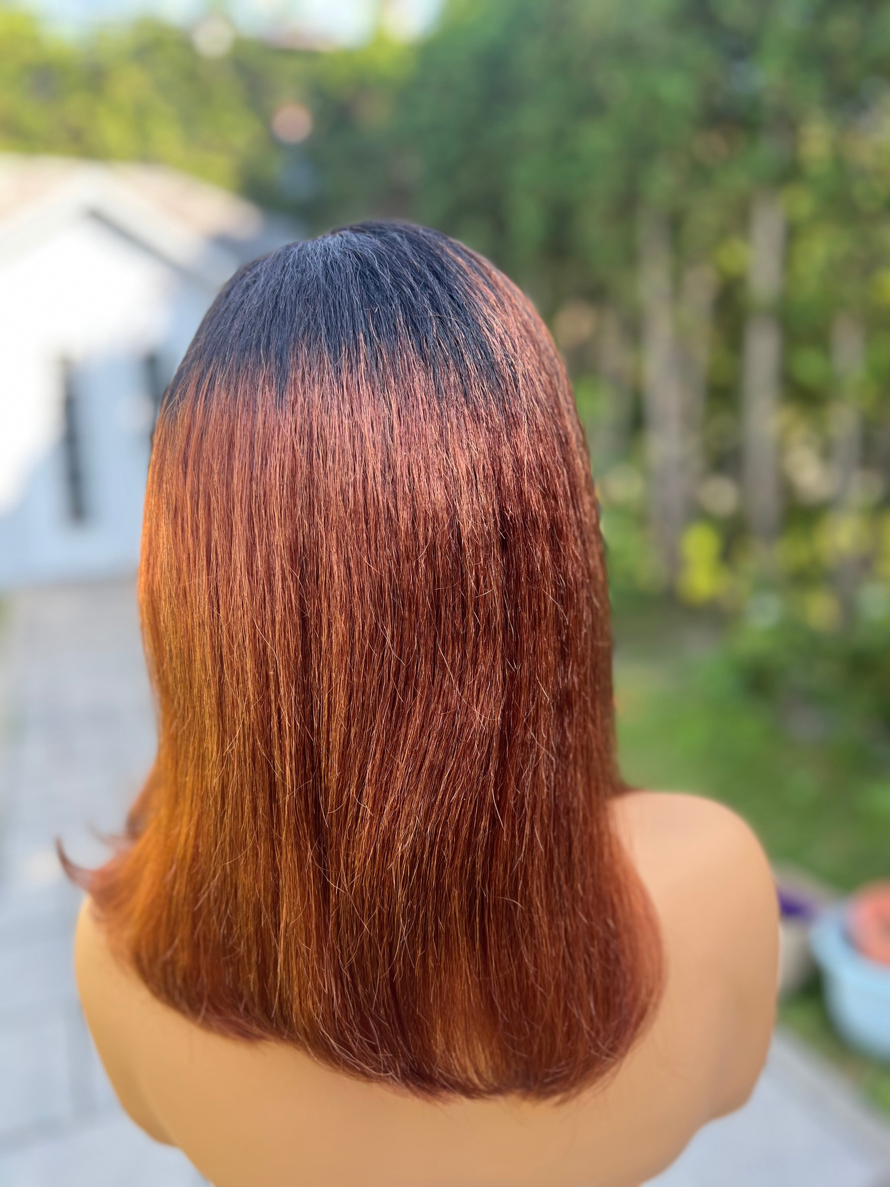 Perruque Yaki hair ombre ginger