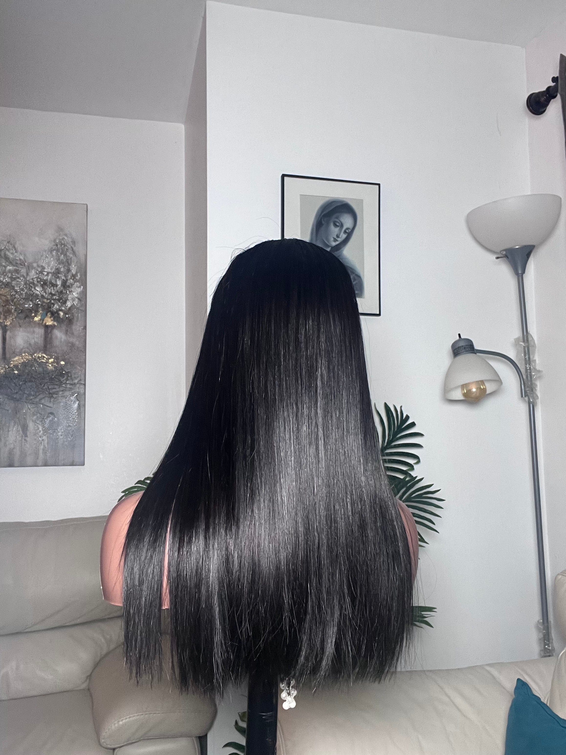 Perruque Afro ladies Vietnamese hair a frange