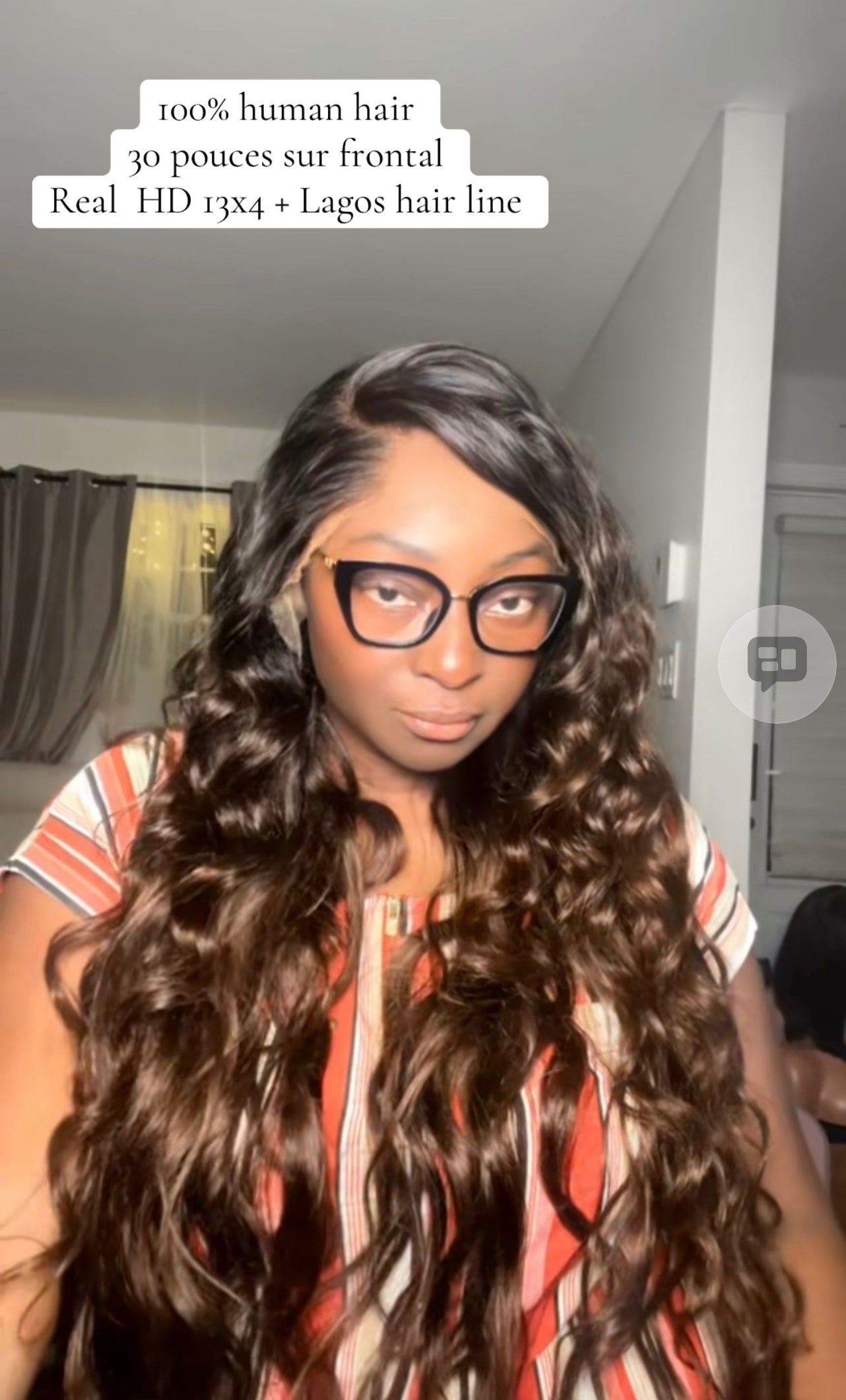 Wave de 30 pouces sur frontal real HD 13x4 + Lagos hair Line densité 400%