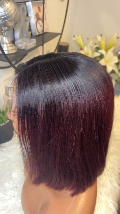 Perruque Vietnamienne bone straight 10 “ pouces SDD densité 300% sur une closure 5X5