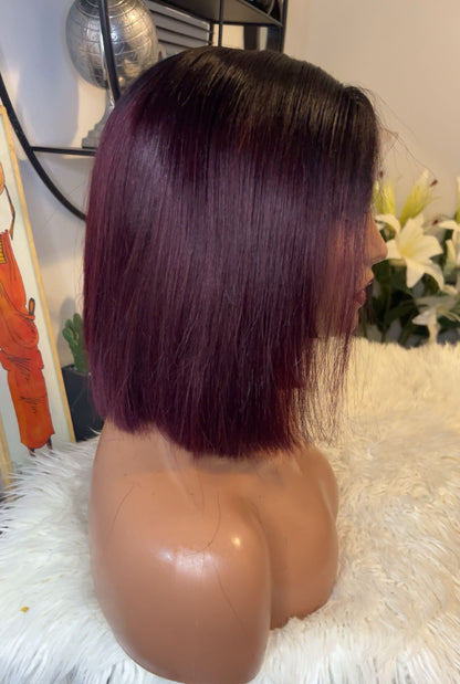 Perruque Vietnamienne bone straight 10 “ pouces SDD densité 300% sur une closure 5X5