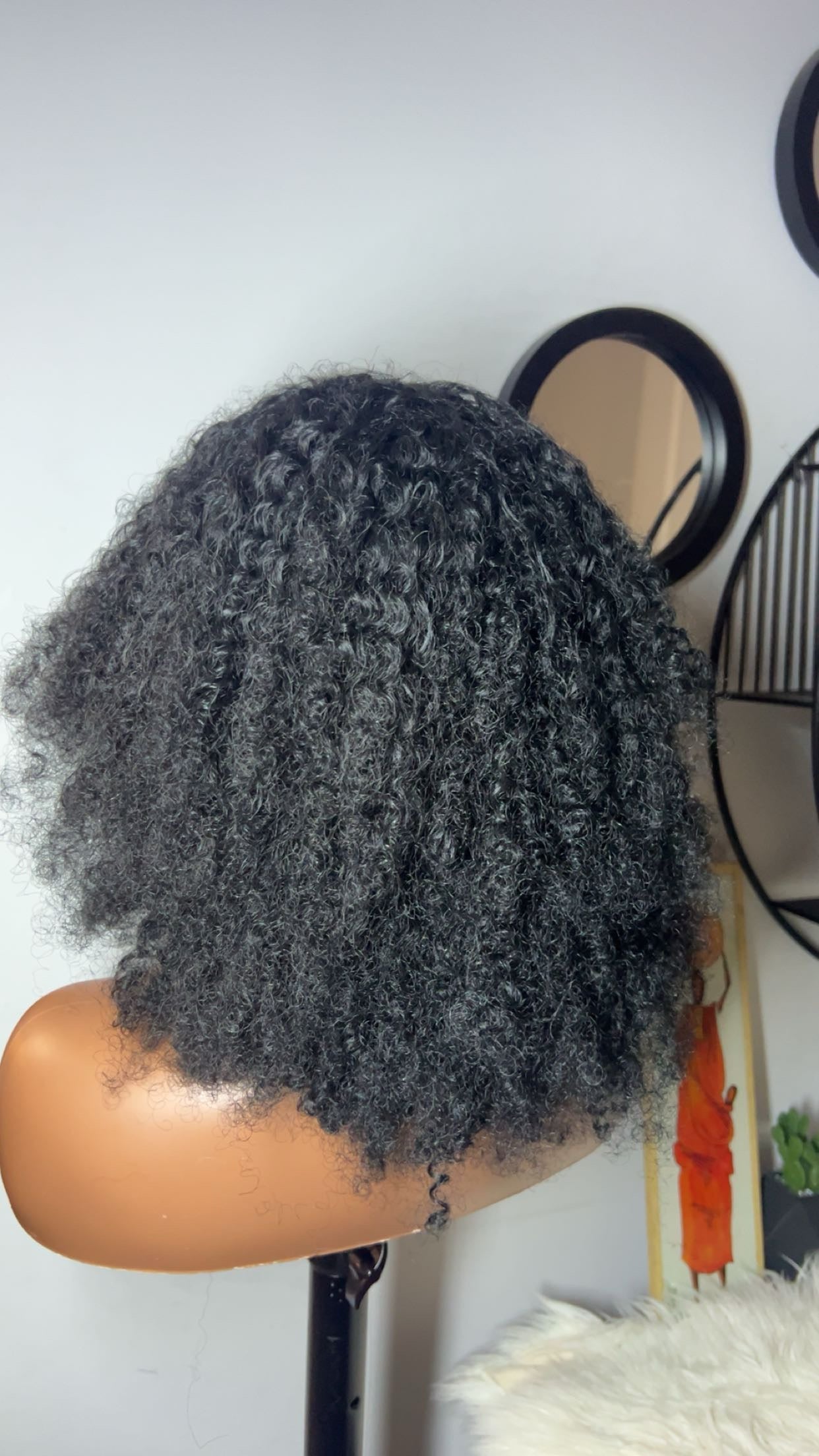 Blend hair afro curly en frange de 12 pouces