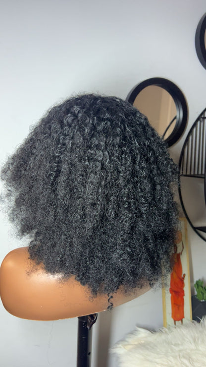 Blend hair afro curly en frange de 12 pouces