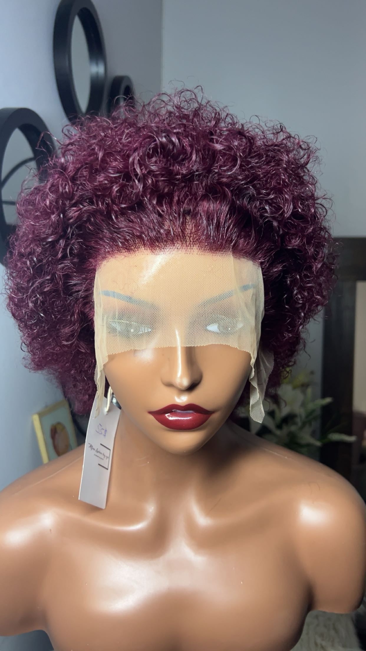 Afro Pixie curly Human hair 100% 8 pouces