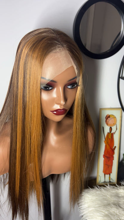 Blend hair 22 pouces lace 14x6