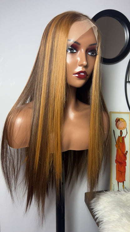 Blend hair 22 pouces lace 14x6