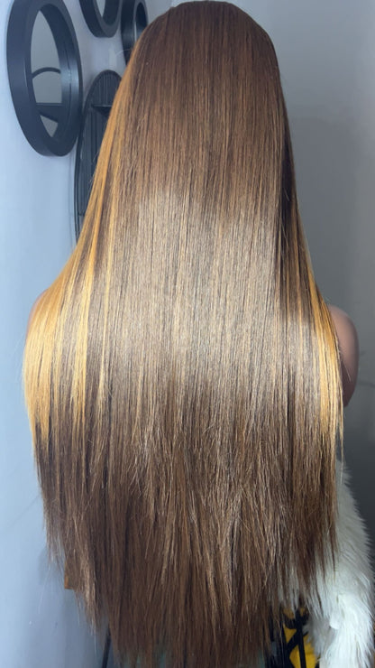 Blend hair 22 pouces lace 14x6