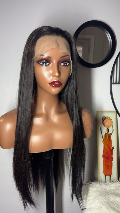 Blend hair de 24 pouces lace 13x6 couleur noir naturel