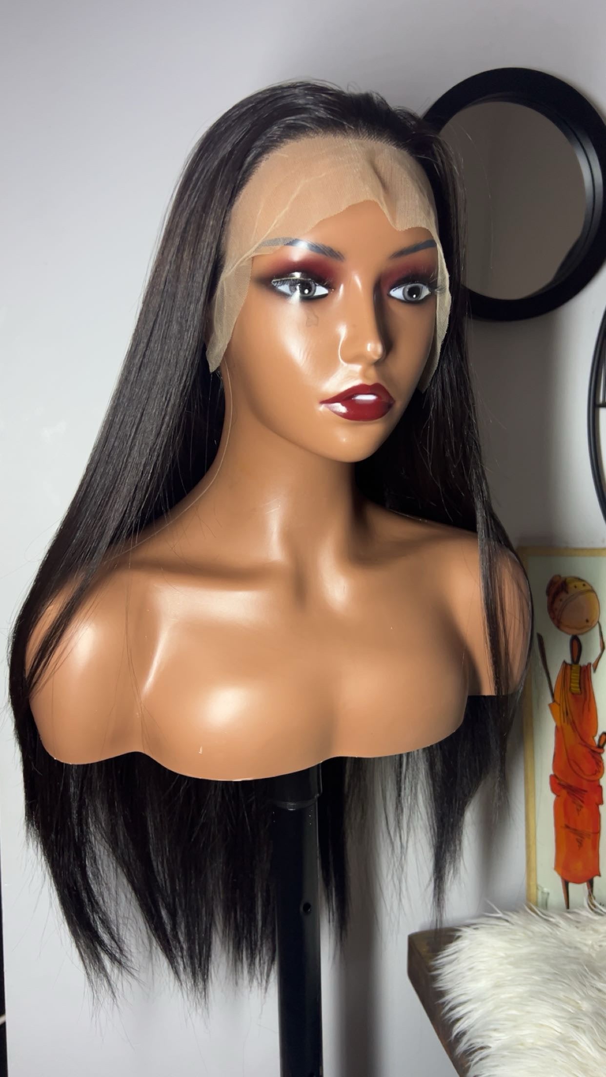 Blend hair de 24 pouces lace 13x6 couleur noir naturel