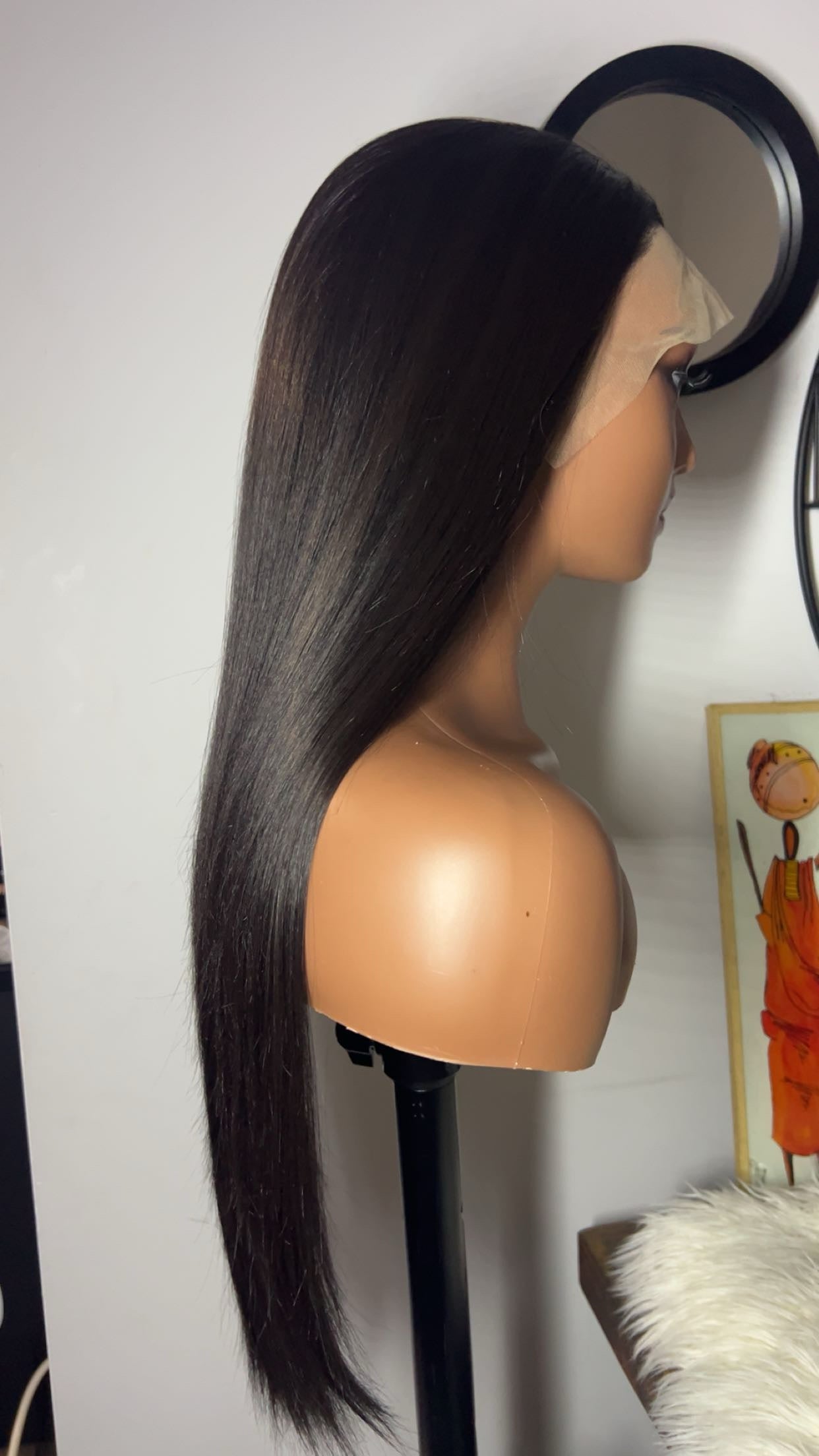 Blend hair de 24 pouces lace 13x6 couleur noir naturel