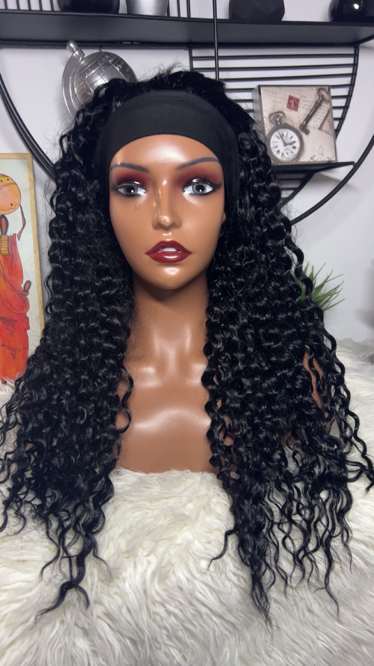 Perruque bandeau de 20 pouces deux couleurs disponibles