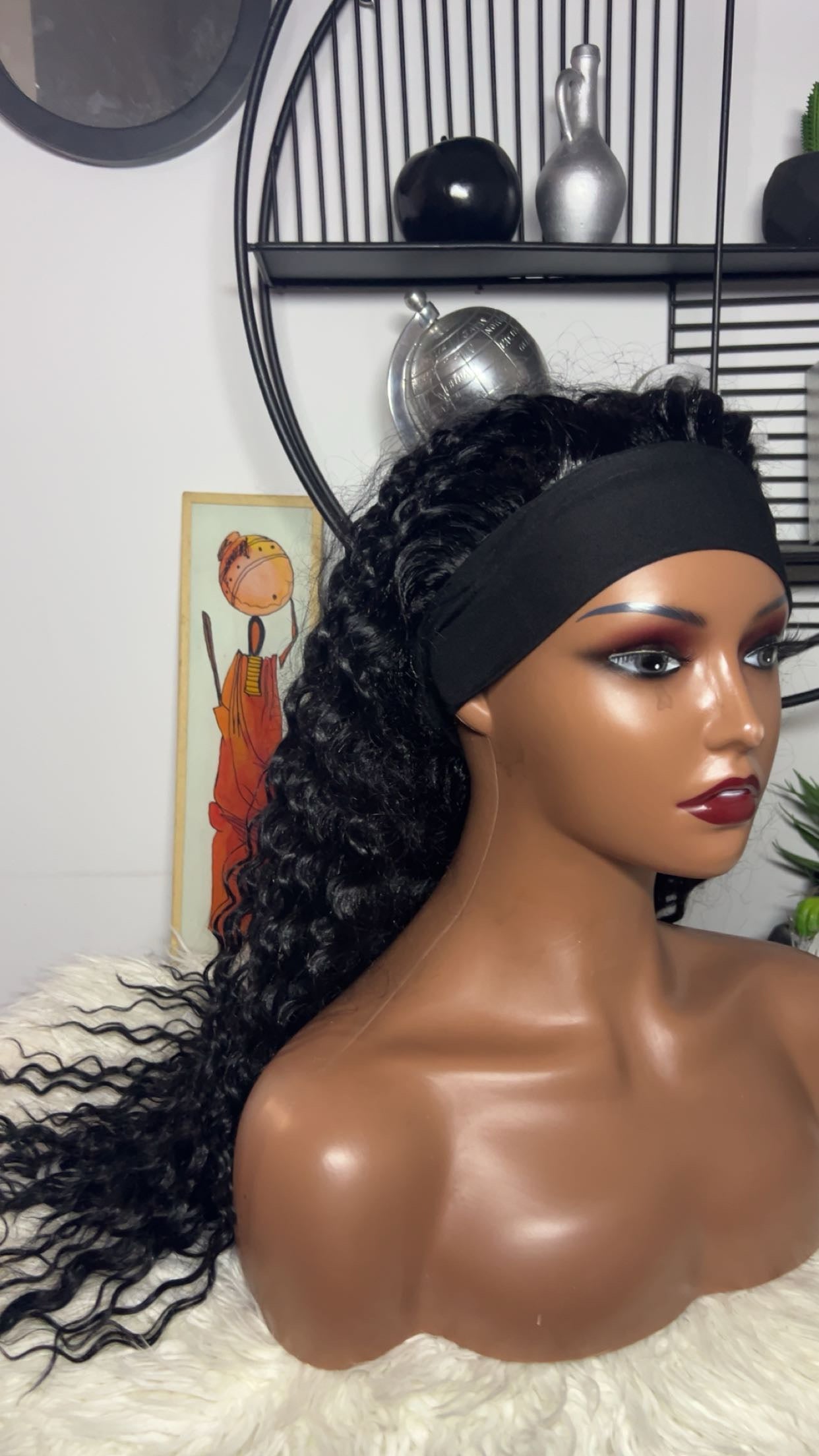 Perruque bandeau de 20 pouces deux couleurs disponibles