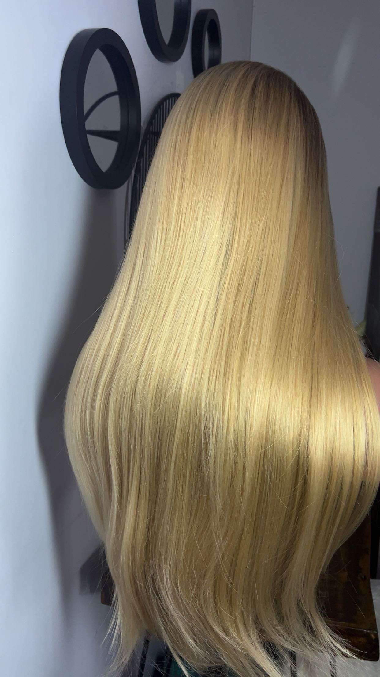 Blend hair 22 pouces lace 13x6 couleur blond ombré à la racine