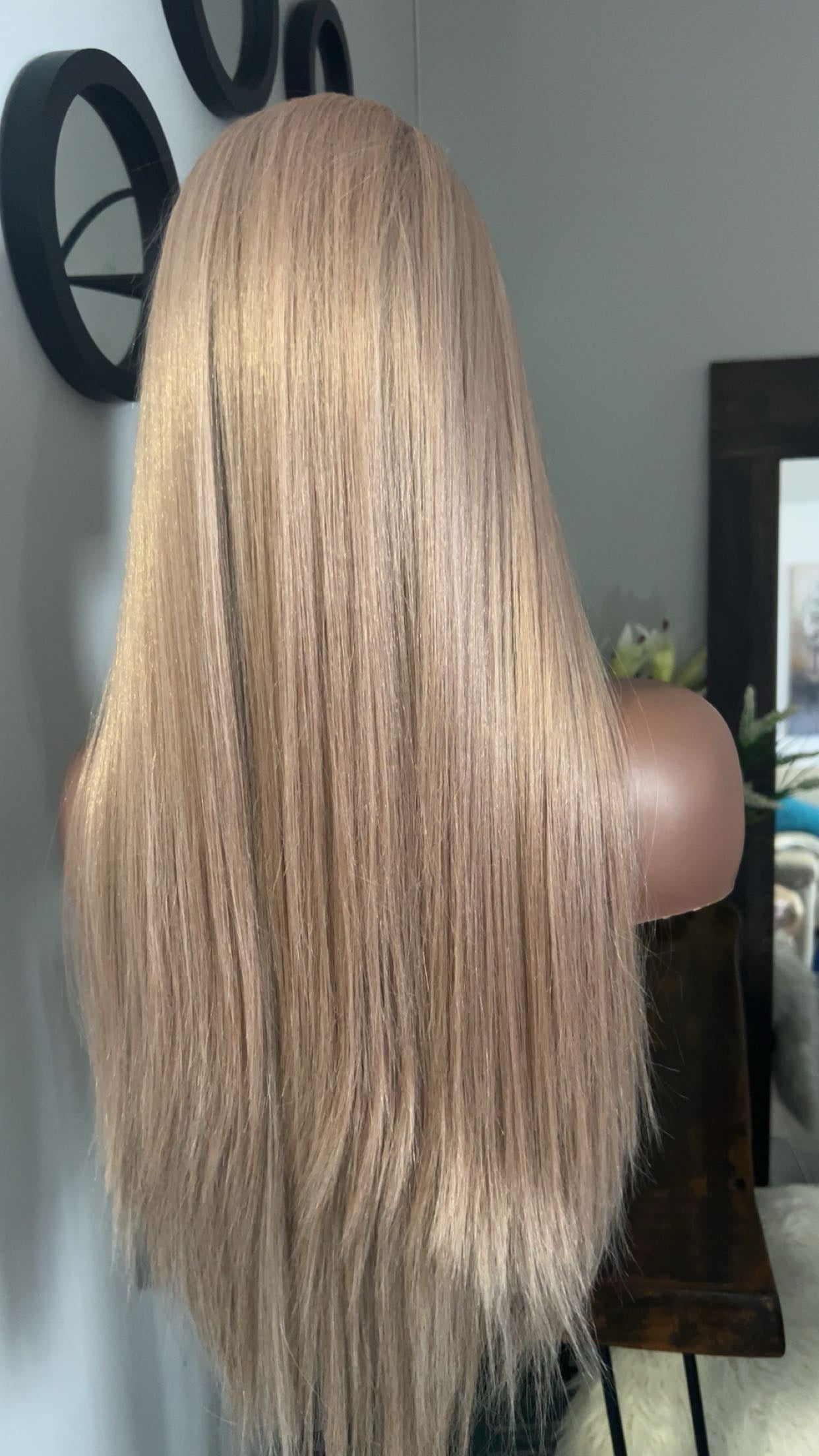 Blend hair 22 pouces lace 13x6 couleur blond Kaki