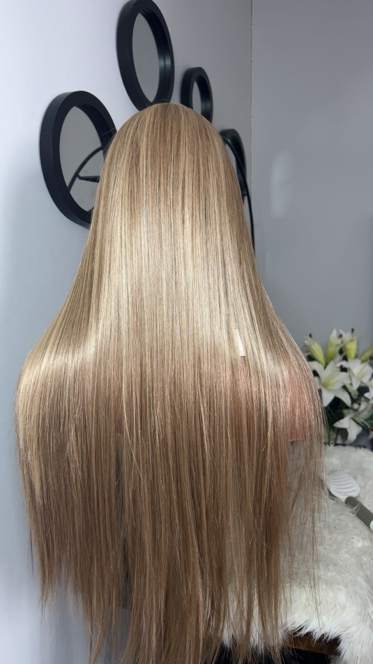 Blend hair 22 pouces lace 13x6 couleur blond ombré