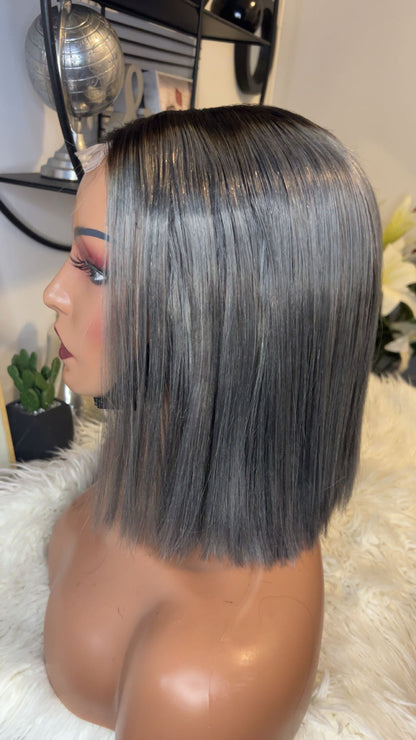 perruque vietnamienne bone straight 10'' inches SSD densité 300% avec closure 2X6