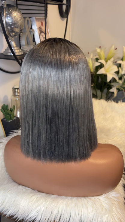 perruque vietnamienne bone straight 10'' inches SSD densité 300% avec closure 2X6