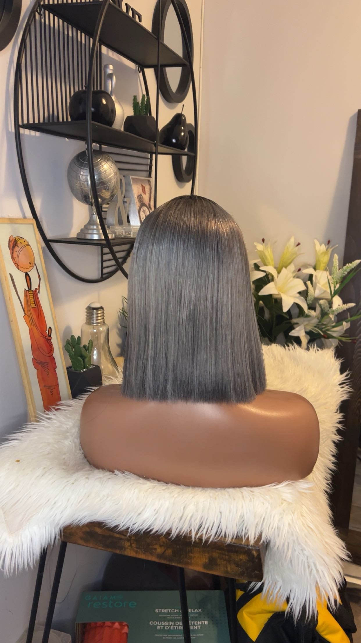 perruque vietnamienne bone straight 10'' inches SSD densité 300% avec closure 2X6