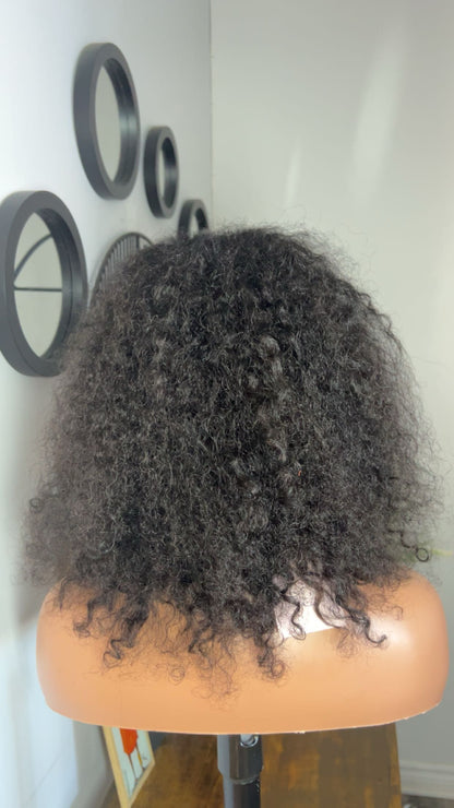 Perruque Afro curly de 14 pouces lace 13x6