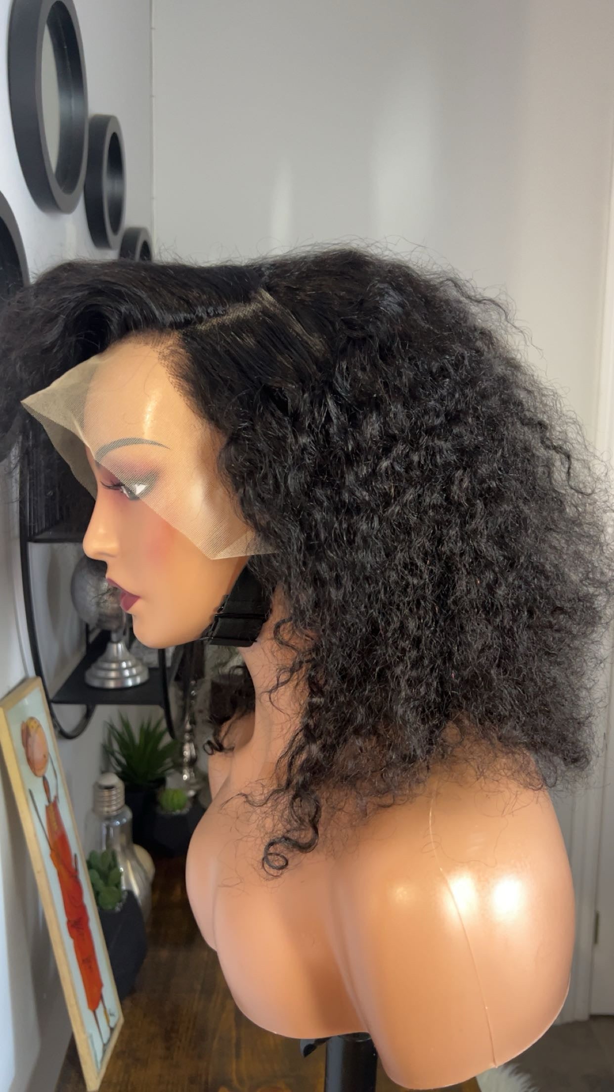 Perruque Afro curly de 14 pouces lace 13x6