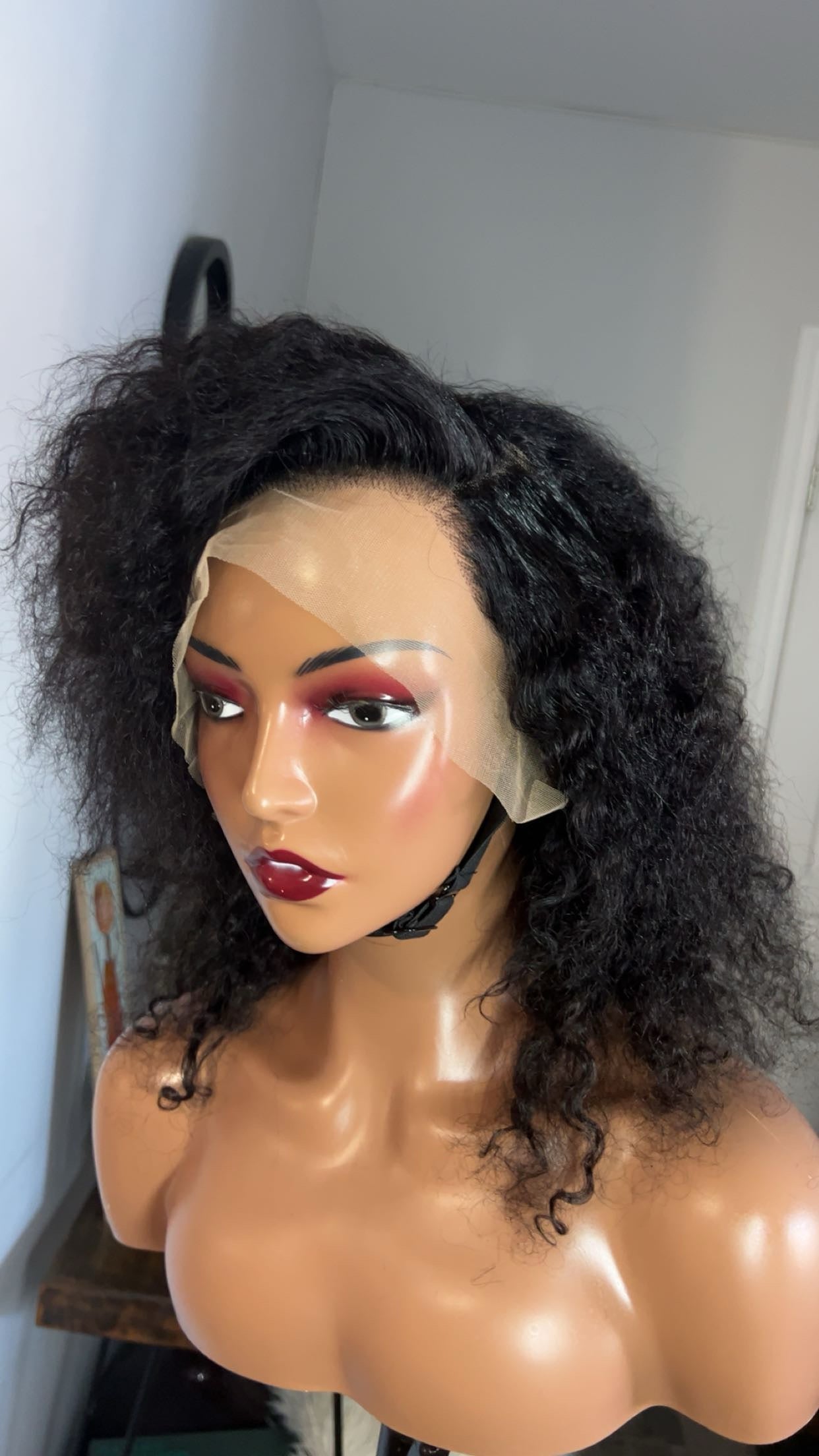 Perruque Afro curly de 14 pouces lace 13x6