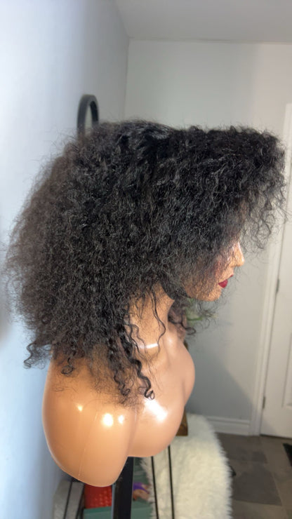 Perruque Afro curly de 14 pouces lace 13x6