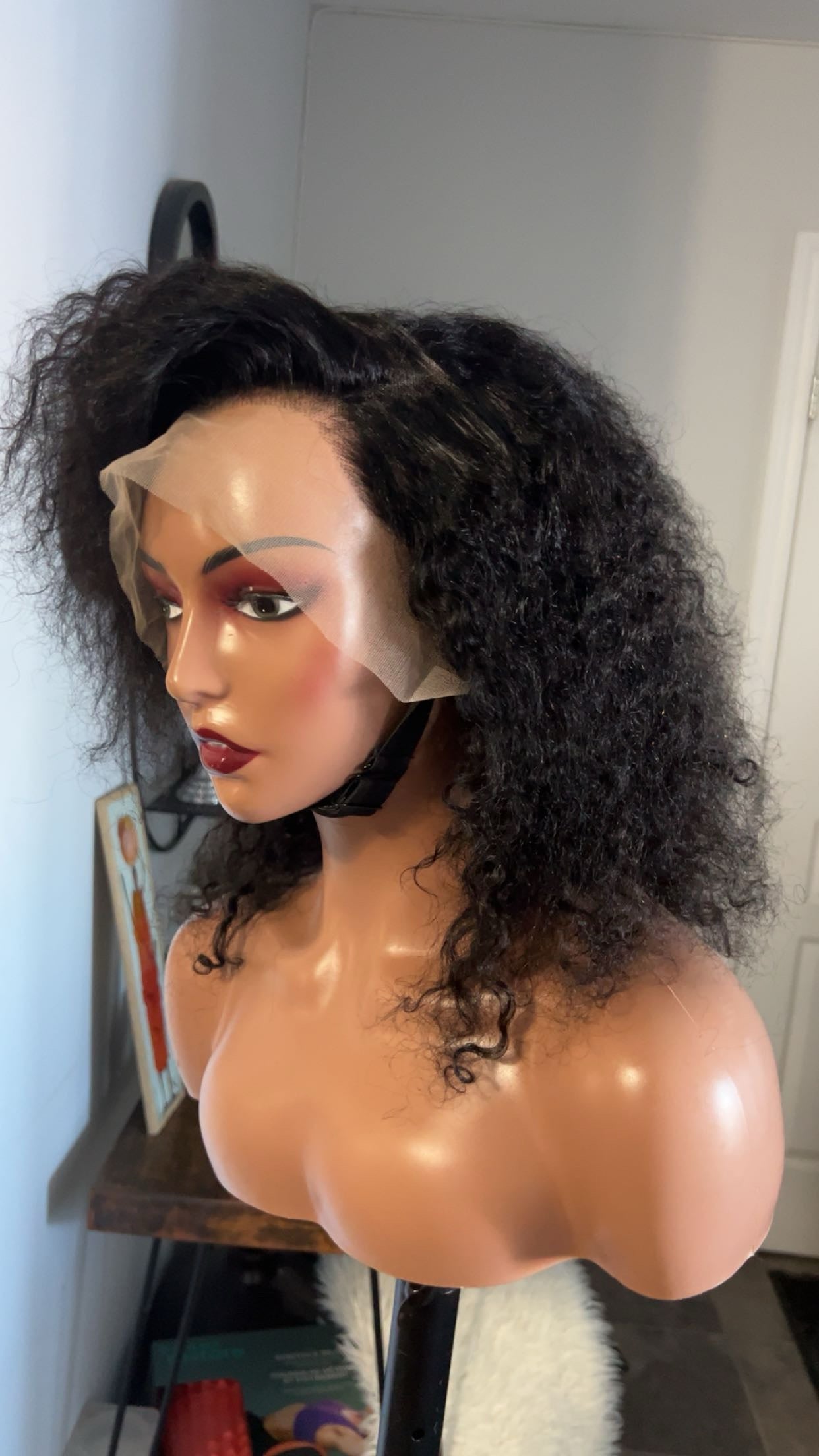 Perruque Afro curly de 14 pouces lace 13x6