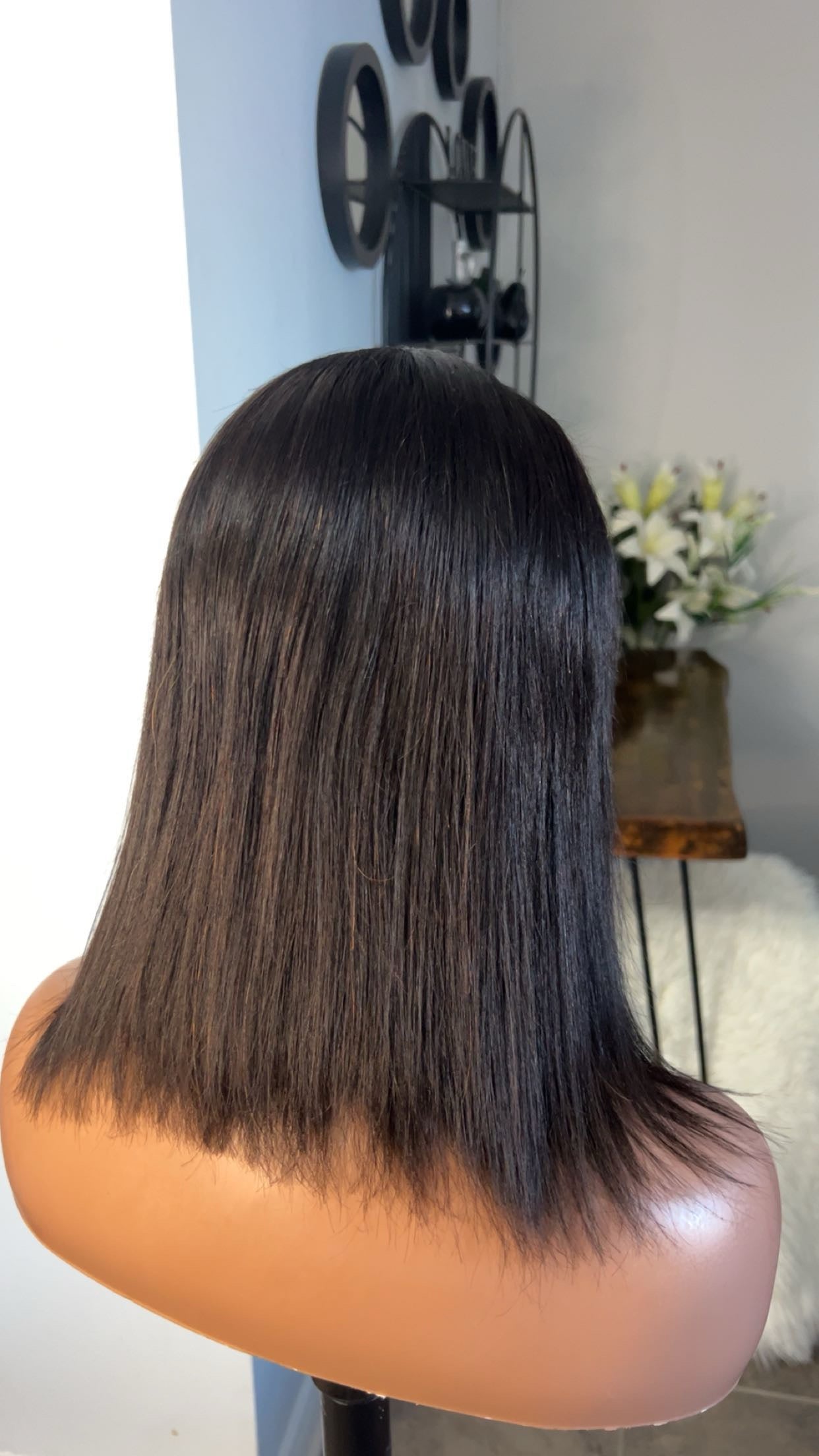 100% human frange de 12 pouces couleur naturel