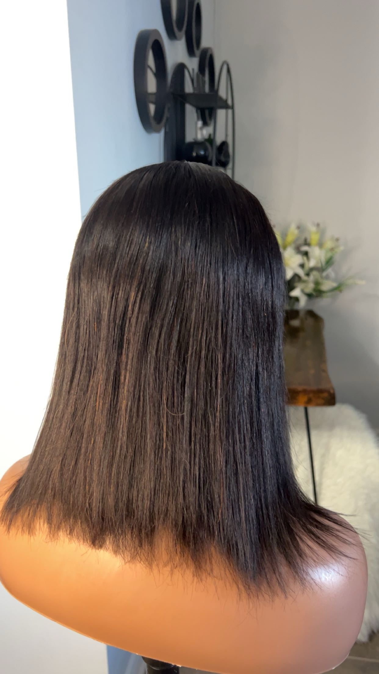 100% human frange de 12 pouces couleur naturel