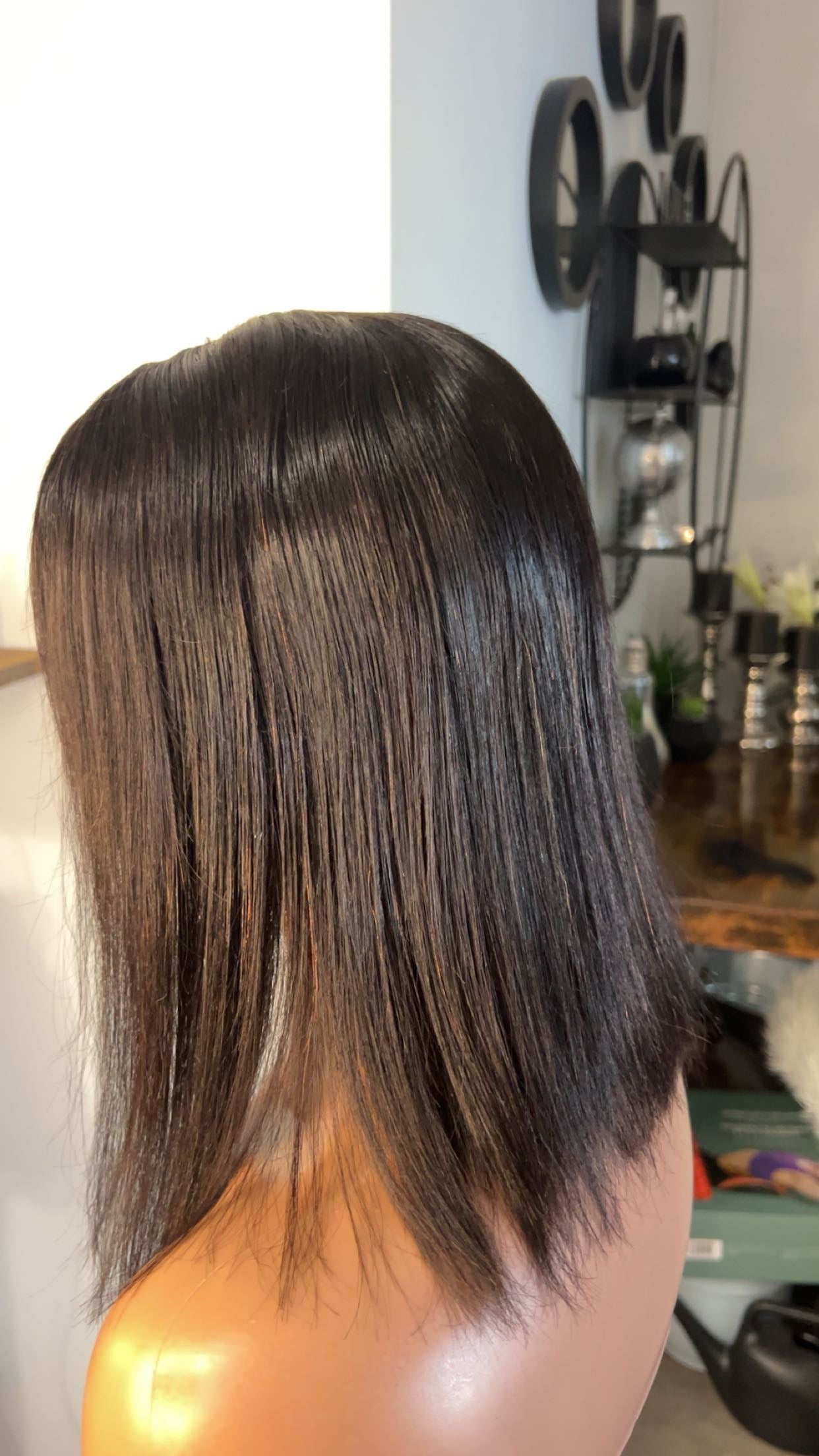 100% human frange de 12 pouces couleur naturel