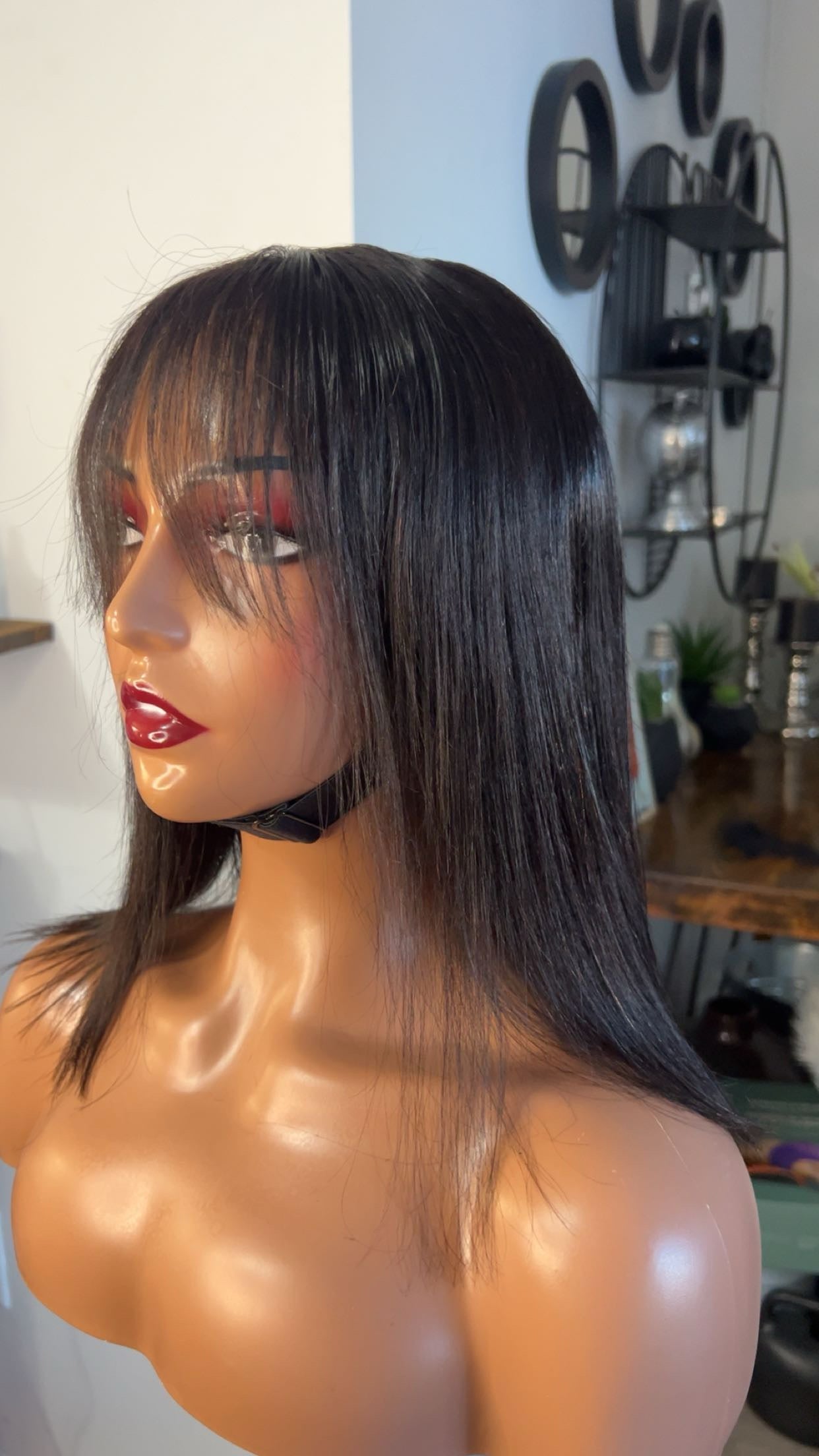 100% human frange de 12 pouces couleur naturel