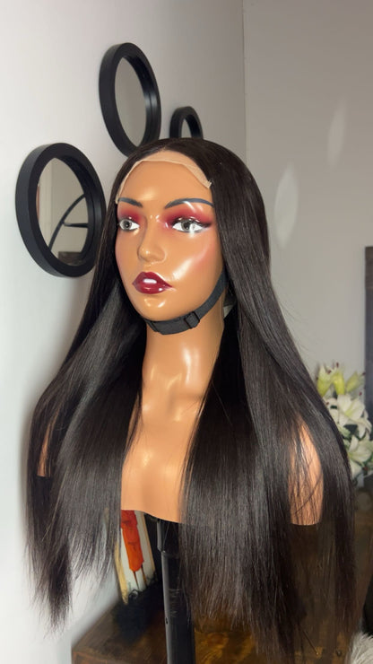 Perruque vietnamienne de 22 pouces SDD Bone straight; densité 300% ; 350% couleurs noir closure 5X5