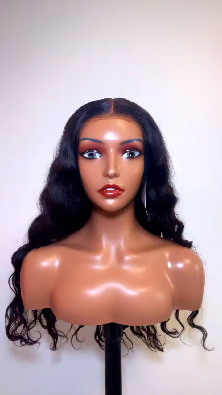 Perruque Afro ladies wear go (prêt à porter) natural wavy 24 inch- closure HD 5X6