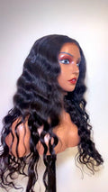 Perruque Afro ladies wear go (prêt à porter) natural wavy 24 inch- closure HD 5X6