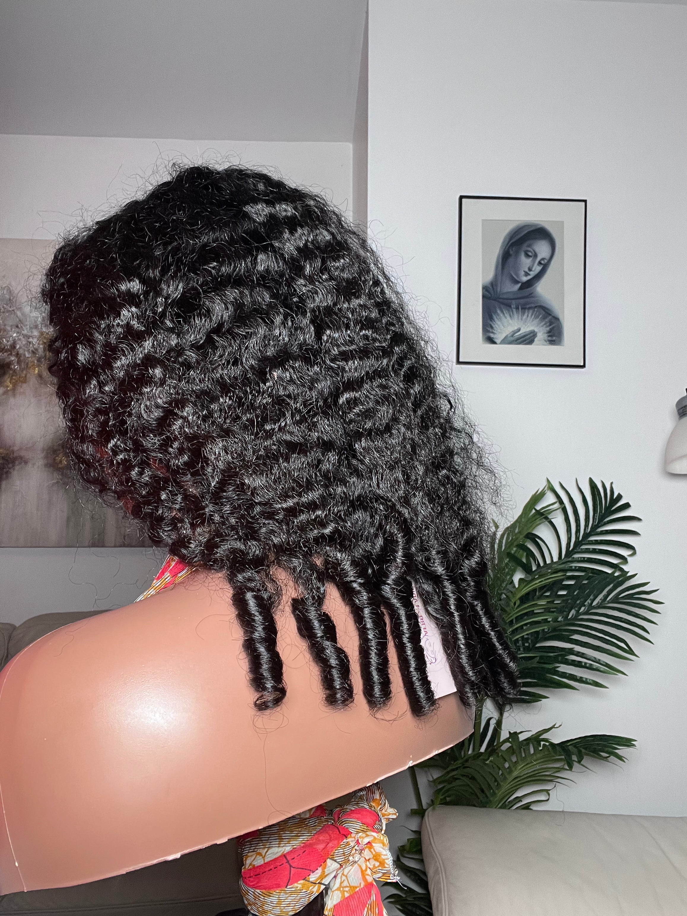 Demi-perruques burmese curly 22 inch