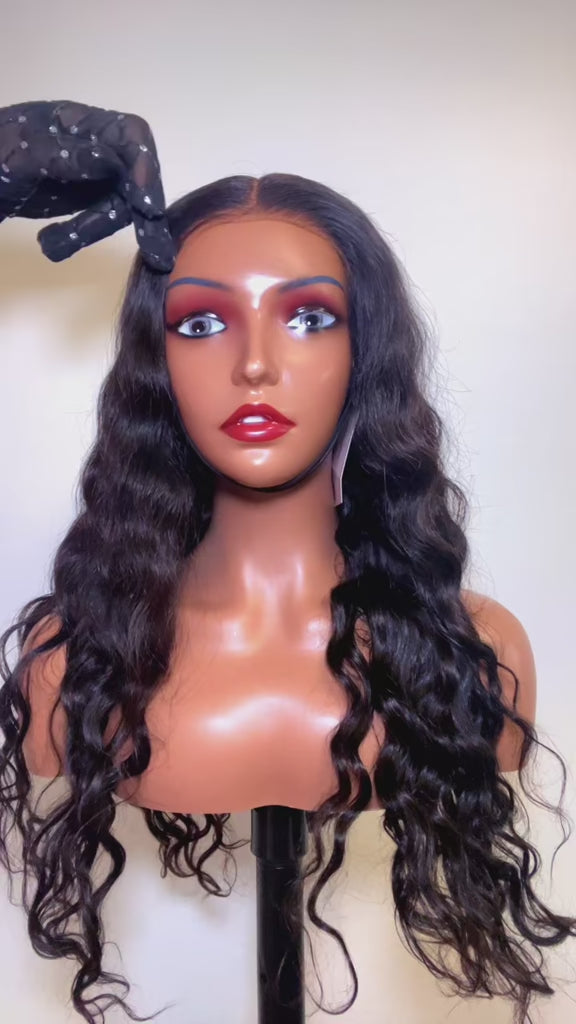 Perruque Afro ladies wear go (prêt à porter) natural wavy 24 inch- closure HD 5X6
