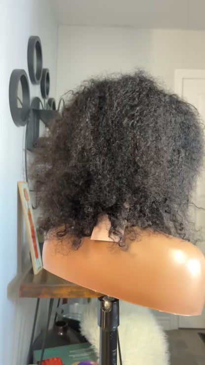 Perruque Afro curly de 14 pouces lace 13x6