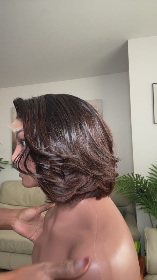 Bob vietnamienne layers 10 pouces sur closure 5x5