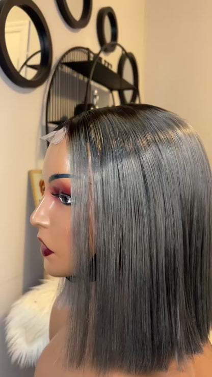 perruque vietnamienne bone straight 10'' inches SSD densité 300% avec closure 2X6